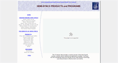 Desktop Screenshot of hemi-syncproductsandprograms.com