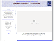 Tablet Screenshot of hemi-syncproductsandprograms.com